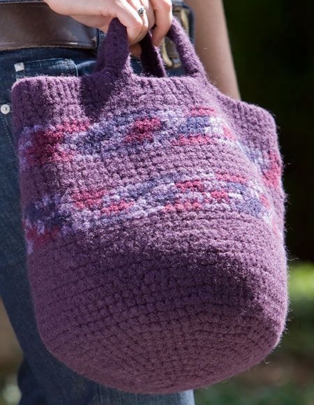 Crochet felted bag Clearance